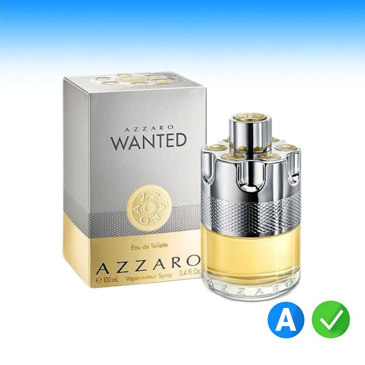 Туалетная вода для мужчин древесная Azzaro Wanted, 100 мл