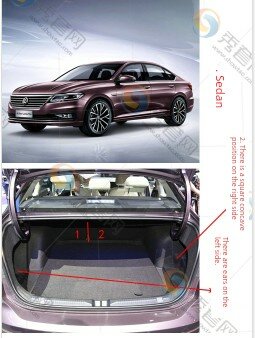 Линер багажника Volkswagen Lavida для моделей 2018-2025, седан правый квадратный вырез, черный вельвет