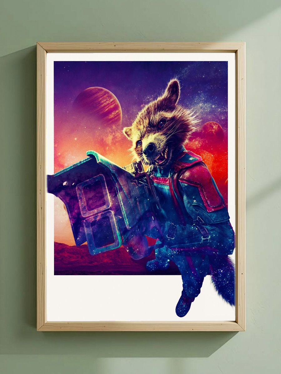 Постер, плакат на стену "Ракета - Стражи Галактики / Guardians of the Galaxy" 42 см х 29,7 см (А3), Без Рамы