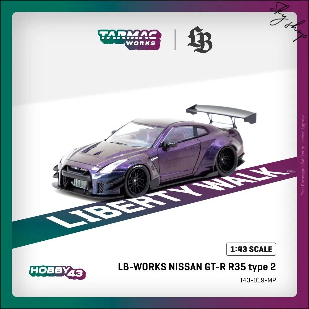 Машинка Tarmac works 1:43 LB-WORKS NISSAN GT-R R35 type 2 модельки машин металлические