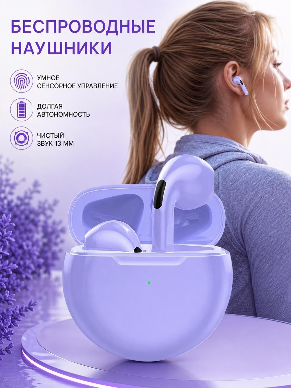Беспроводная Bluetooth-гарнитура-вкладыш, стерео