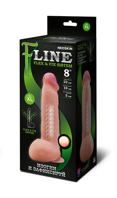 Фаллоимитатор гибкий на присоске "F" LINE XL № 8, LOVETOY, материал: неоскин (вторая кожа)
