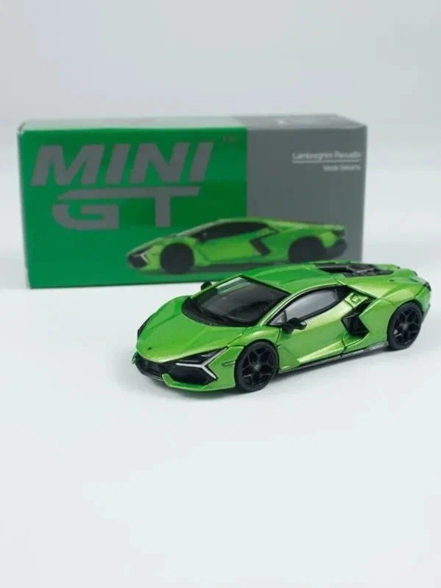 Машинка MINI GT 1/64 #789 Lamborghini Revuelto Verde Selvans Die-cast Alloy Car Model Collection Toy Gift