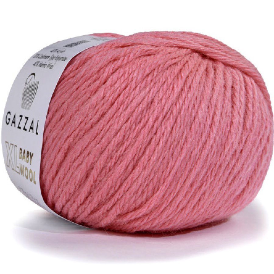 Пряжа Gazzal BABY WOOL XL 828 розовый (5 мотков)