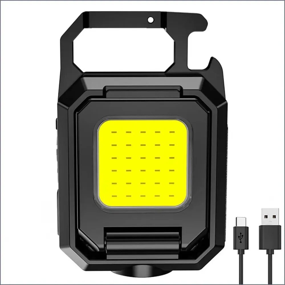 1000LM COB LED XPE Keychain Light 800mAh Type-C USB ккумулятор IPX4 Водонепроницаемый