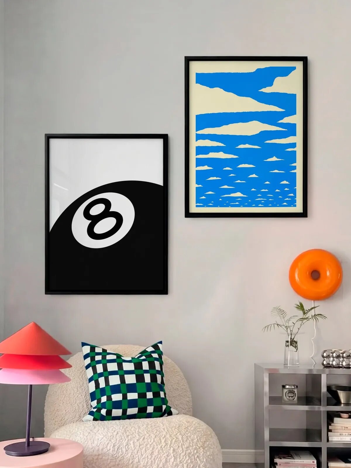 Набор постеров "8 Ball x Calm Sky", 30x40 см, 2 штуки