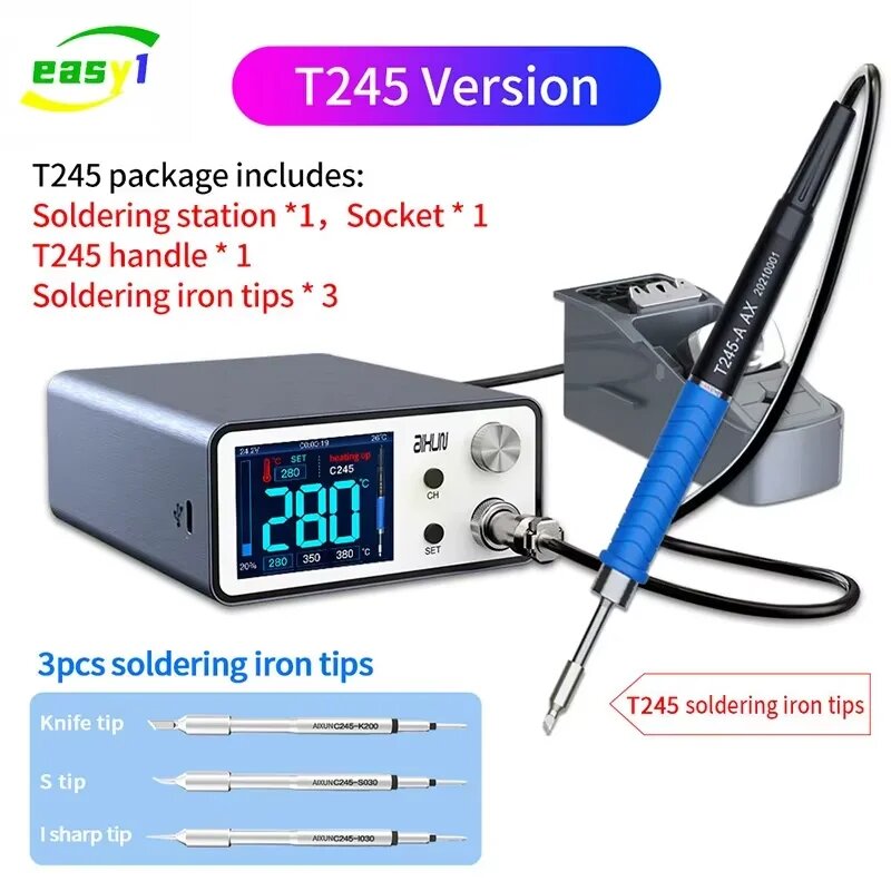 Паяльная станция AIXUN T3A T3B 200 Вт T3A T245 B Set, 220 В