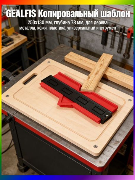 Копировальный шаблон 130мм х 250.01мм, Пластик