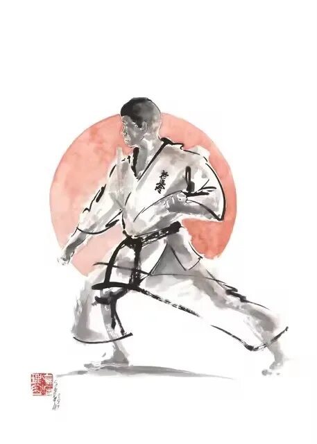 Картина "Shotokan Samurai Karate" B, 50x70cm No Frame