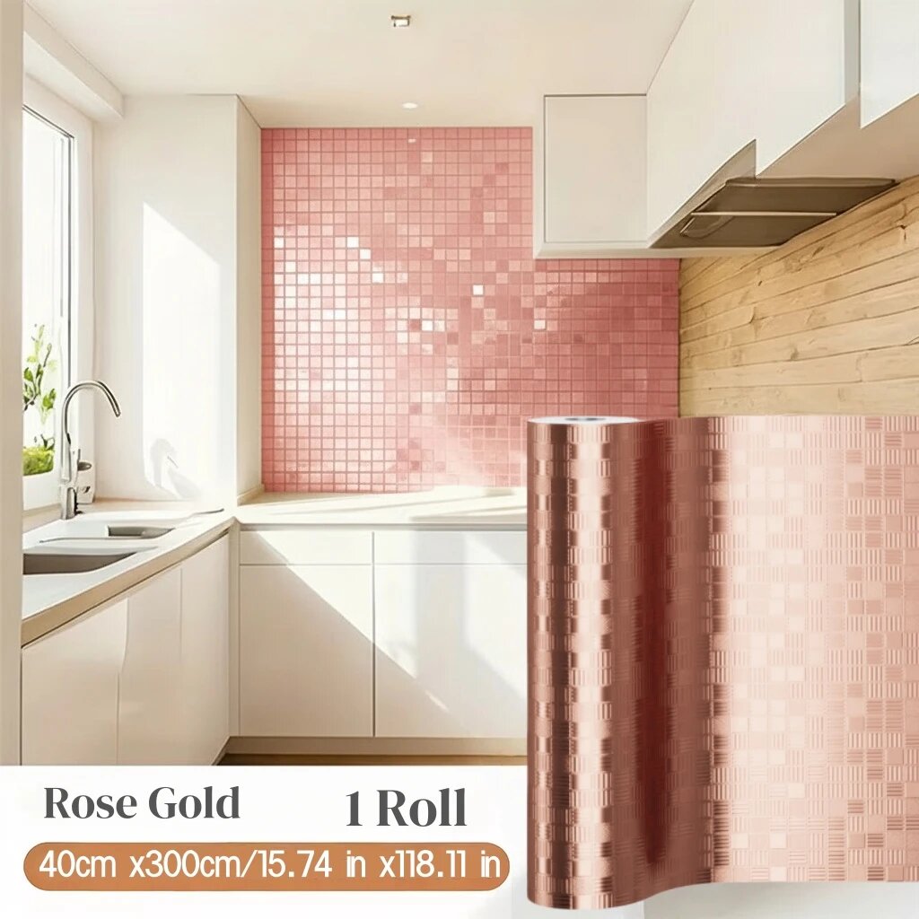ПВХ обои со спецэффектом Желтый, Rose gold