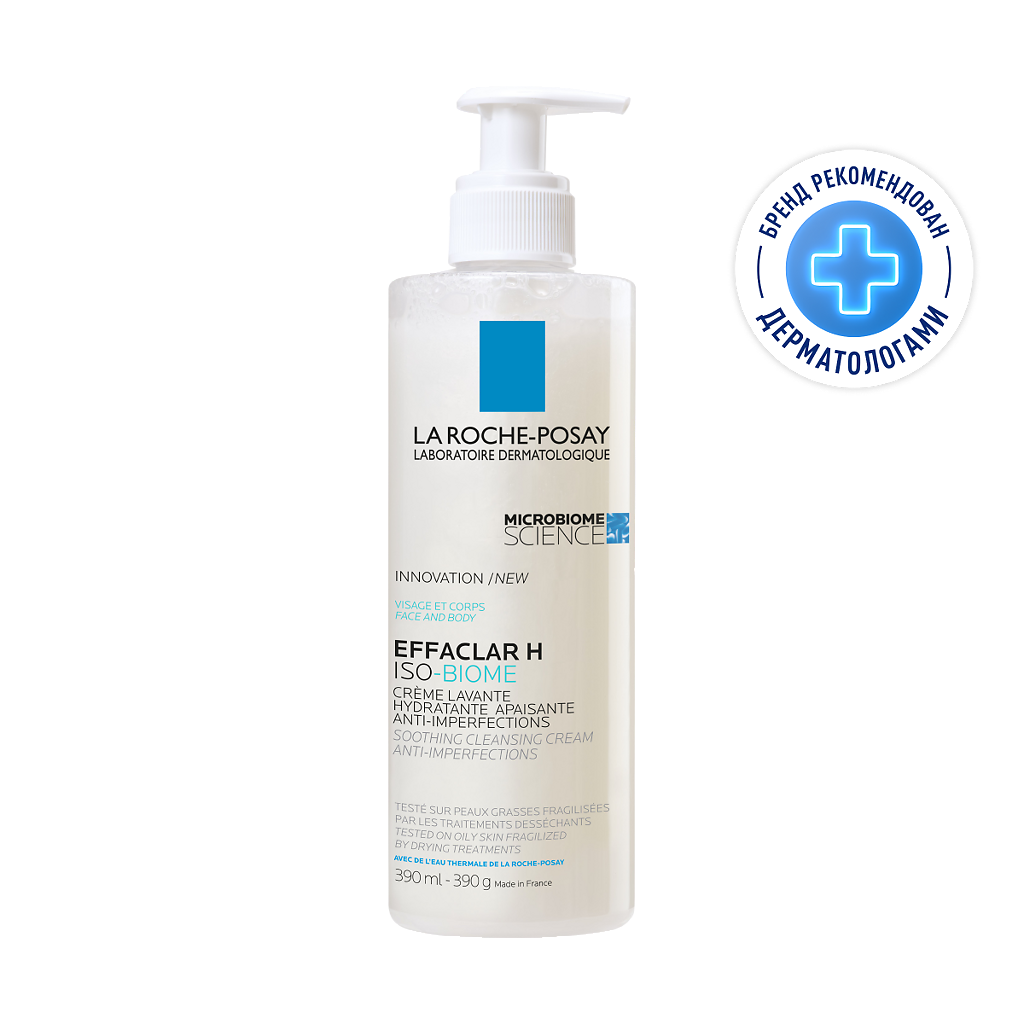 La Roche-Posay Effaclar Н Iso-Biome Крем-гель очищающий для пересушенной проблемной кожи 390 мл 1 шт