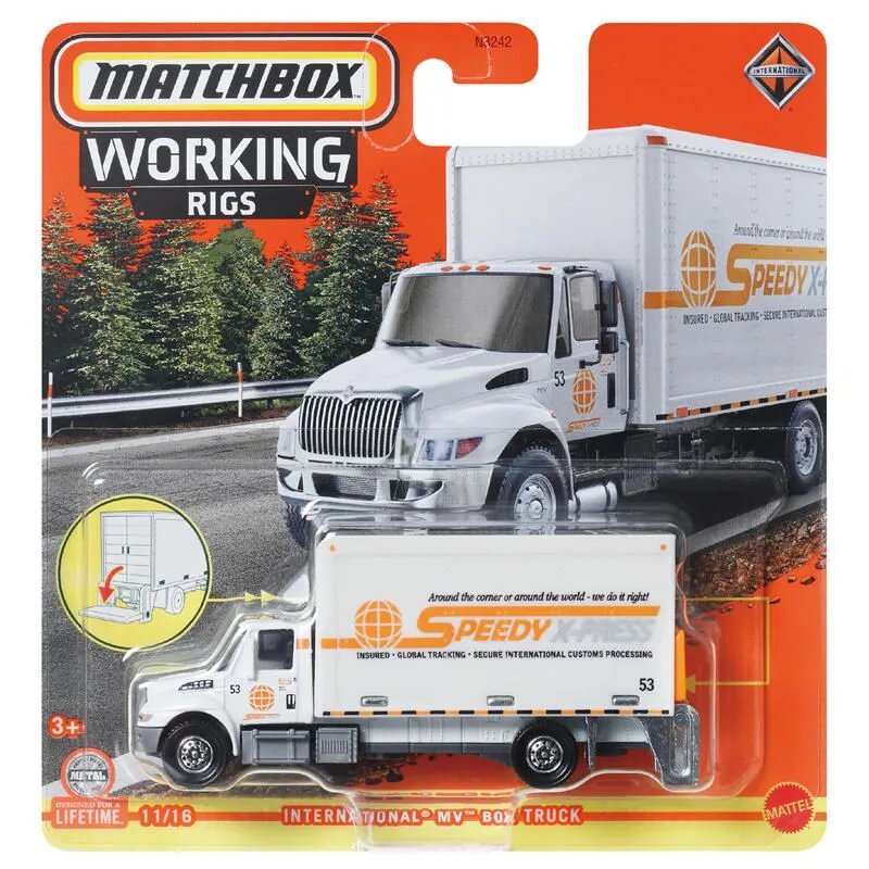 Машинка Matchbox WORKING RIGS INTERNATIONAL MV BOX TRUCK 1:64