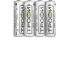 Батарейки Трофи LR6 пальчиковые AA 1.5В 4 шт.