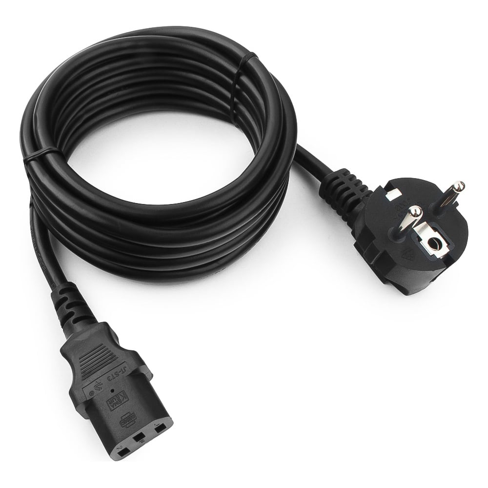 Кабель питания Cablexpert (RU) Schuko-C13, 3x1.5мм2, 10A, с заземлением, медь, 3м, черный, пакет, PC-186-1.5-3M