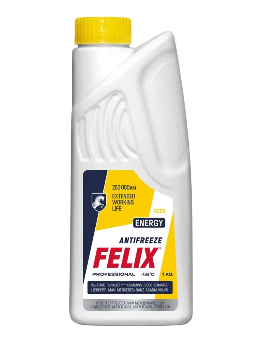 Антифриз Energy G12+ желтый 1кг FELIX 430206026