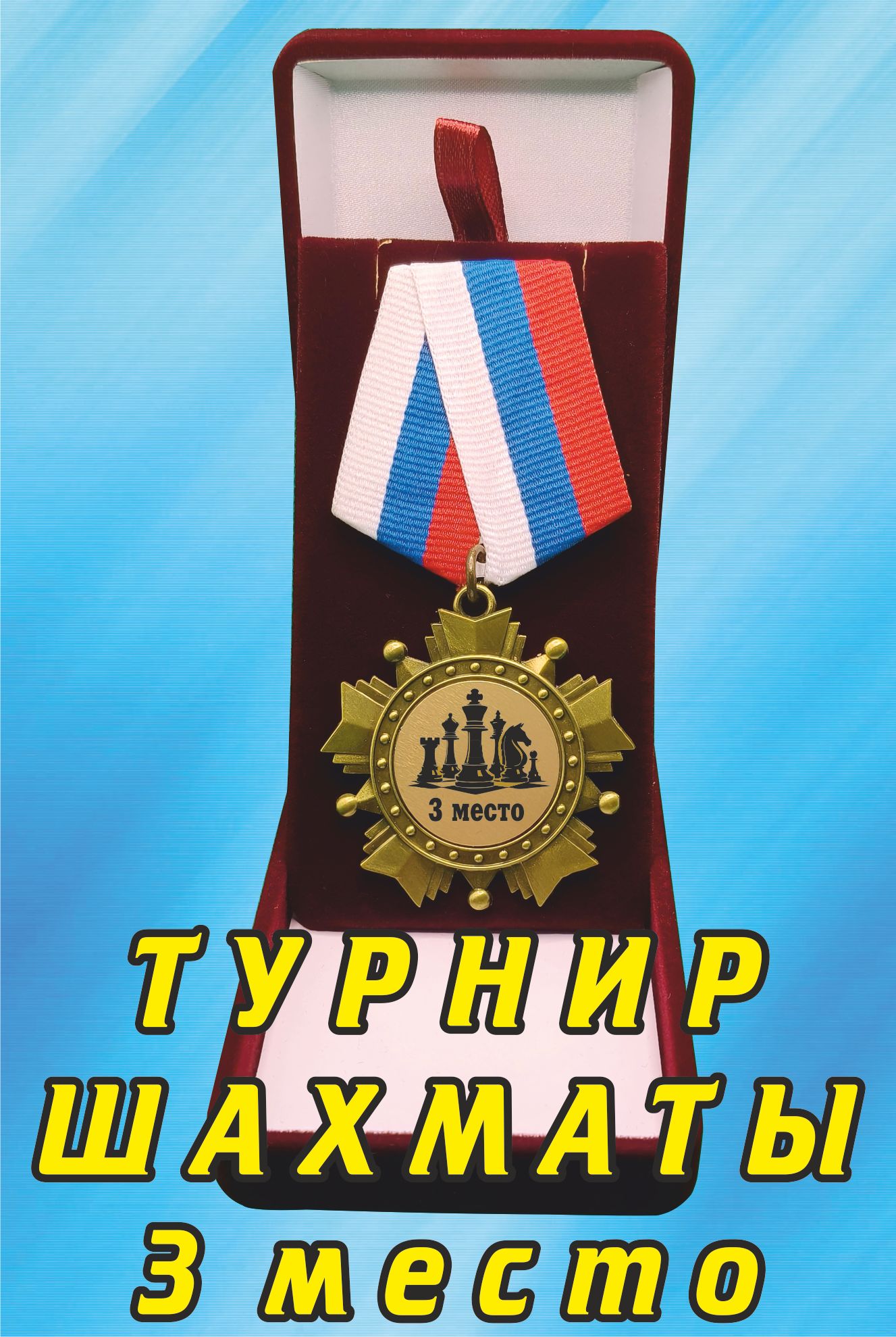Медаль орден "Турнир по шахматам, 3 место".