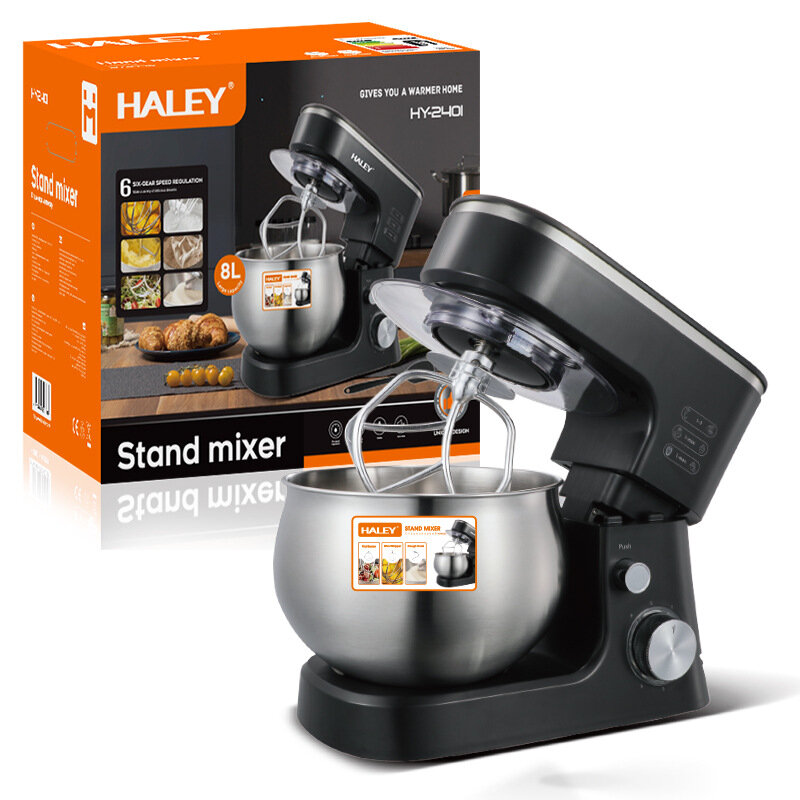 Многофункциональный миксер для теста HALEY European Standard объемом 8 л, подходящий для использования дома: тестомес, венчик для яиц, тестомес, масломеситель, стационарный миксер