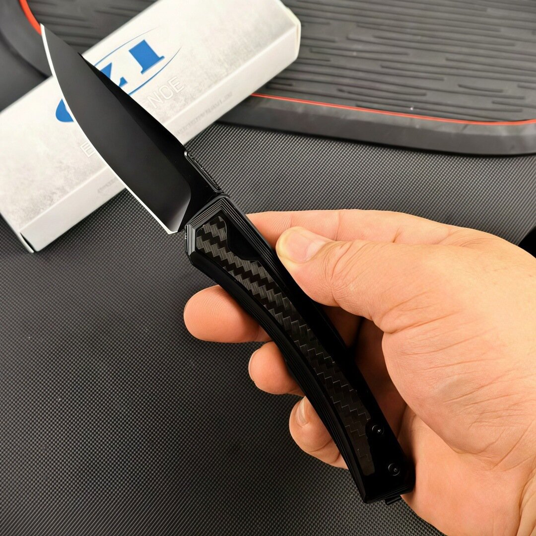 Складной нож ZT 0556 для кемпинга, карманный нож EDC, многофункциональный нож для фруктов, черный