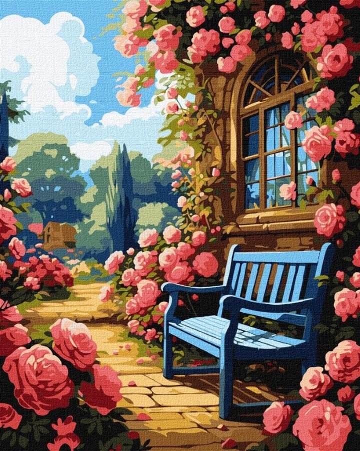 Набор для рисования, росписи Ideyka живопись по номерам, цветочный сад, 40x50 см, для детей