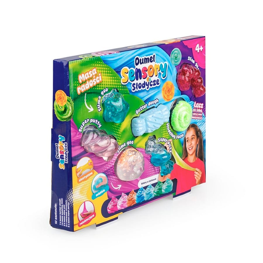 Пластилин Dumel sensory сладости, набор масс для лепки для детей, разноцветный