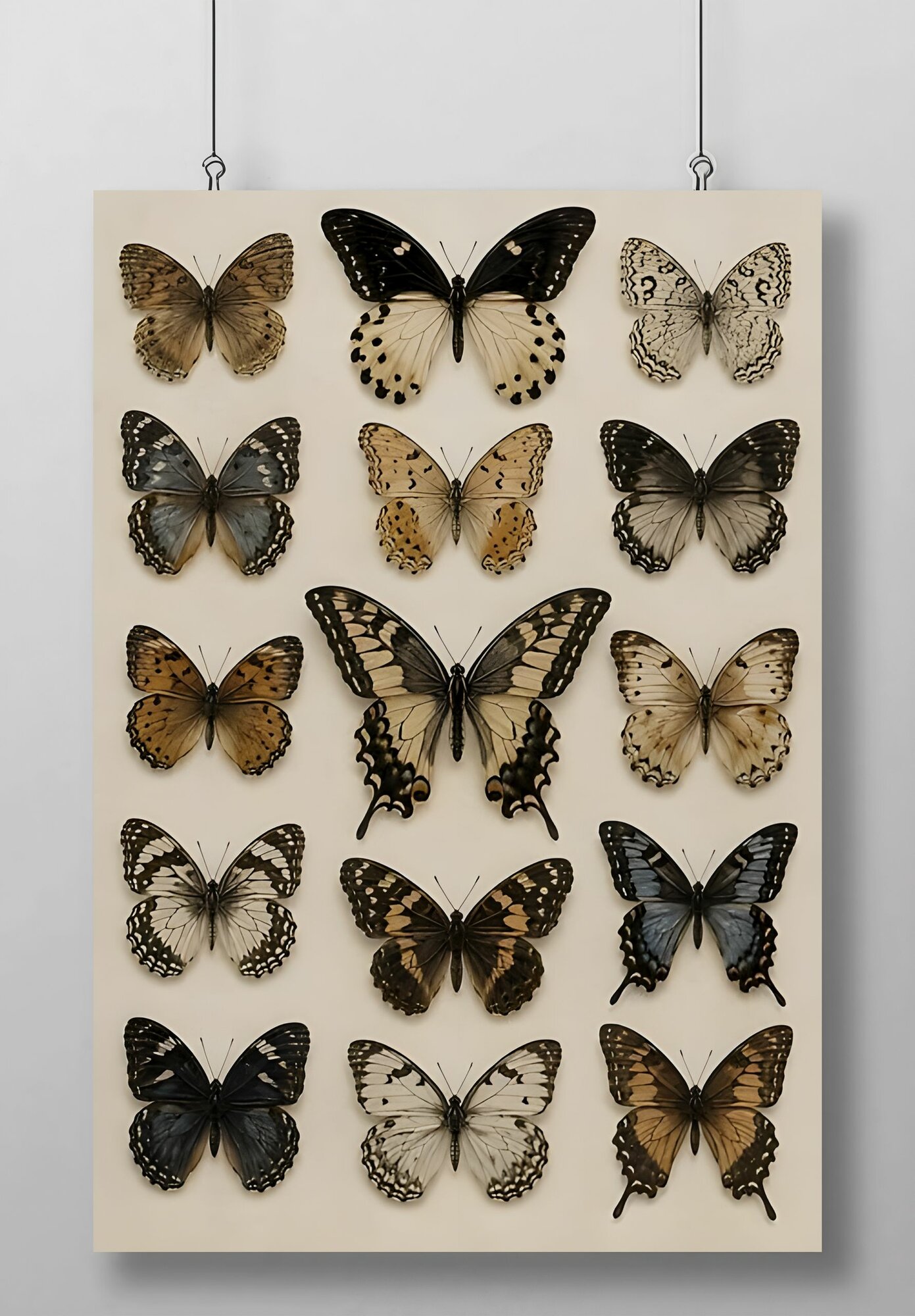 Постер/Плакат Бабочки И Цветы (Butterflies and Flowers)