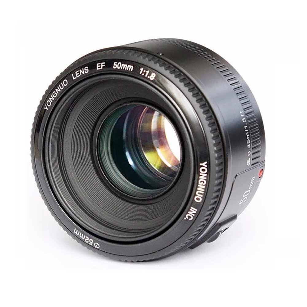 Объектив YONGNUO YN50mm f1.8 с автофокусом и большой апертурой для цифровых зеркальных камер Nikon Canon EOS 60D 70D 5D2 5D3 600d