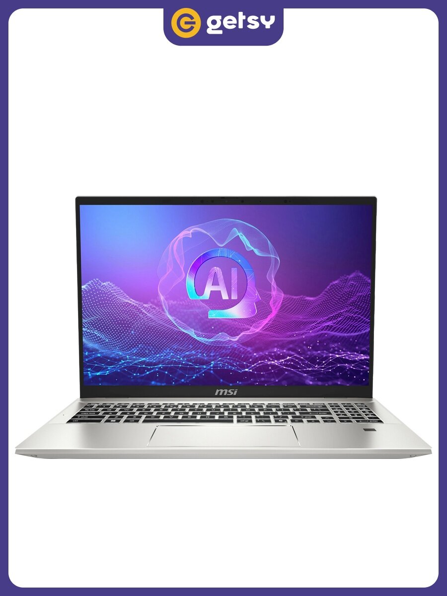 16" Ноутбук MSI Prestige A16 AI+ A3HMG-083RU, OLED 3840x2400, Ryzen AI 9 2.0ГГц, 32ГБ, SSD 1ТБ, Win11 Home, серебристый