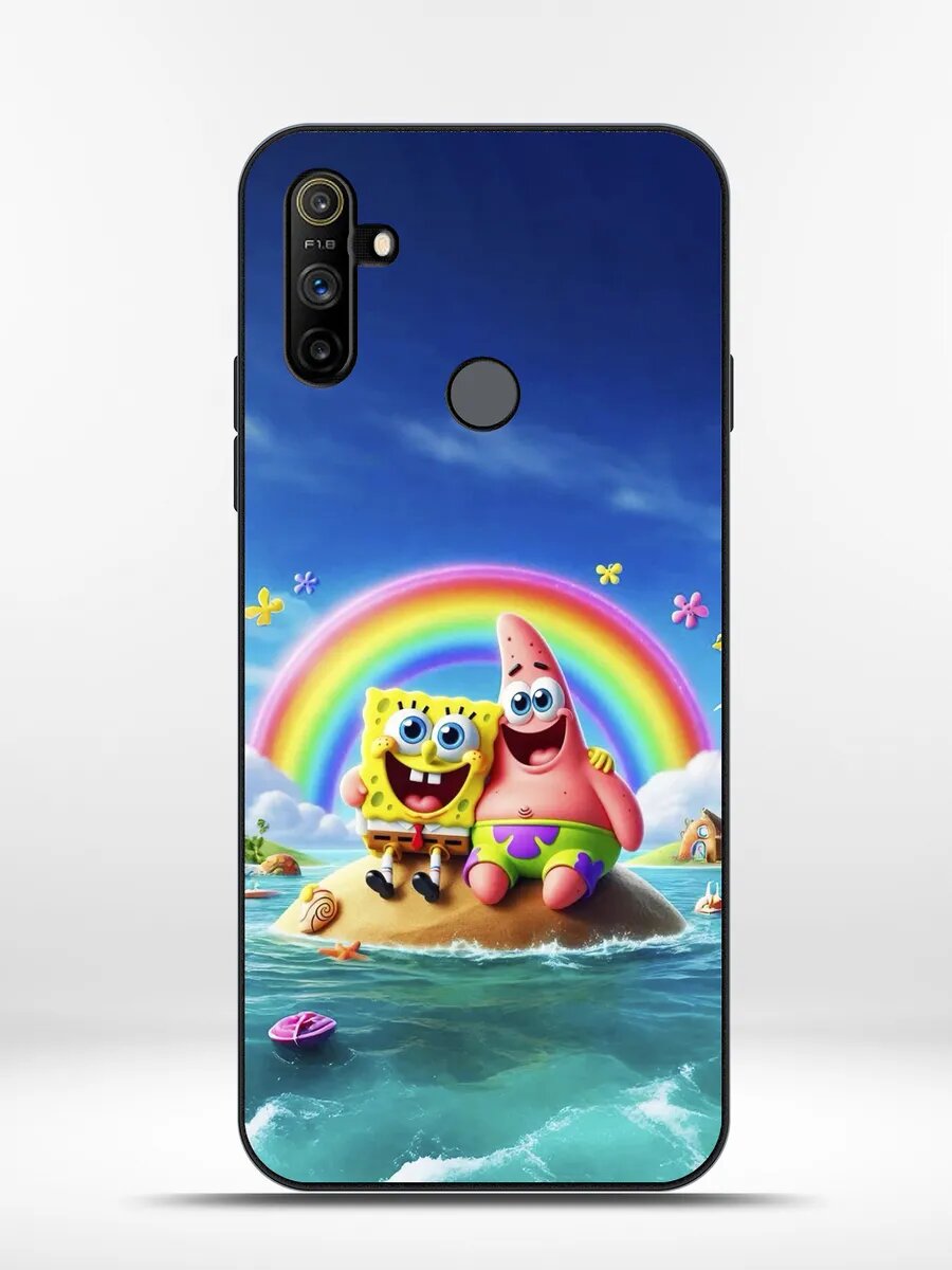 Чехол на Realme C3 губка боб