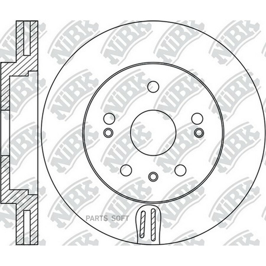 Диск тормозной MB M/GLE (W166) 11- передний NIBK NIBK RN1698 | цена за 1 шт