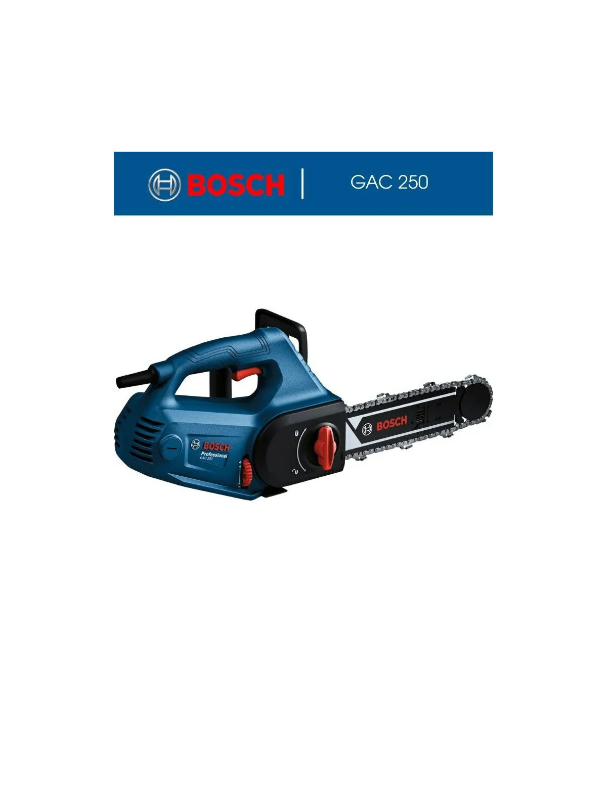 Электрическая цепная пила Bosch GAC 250, 1200 Вт, легкая пила для резки кирпича, арт. 06012B6020