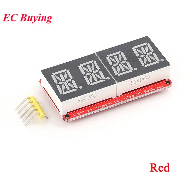 4-х сегментный LED дисплей Red 8.54" HT16K33