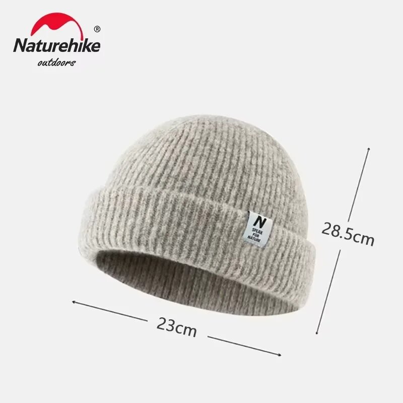 Naturehike серая шерстяная шапка Gray A