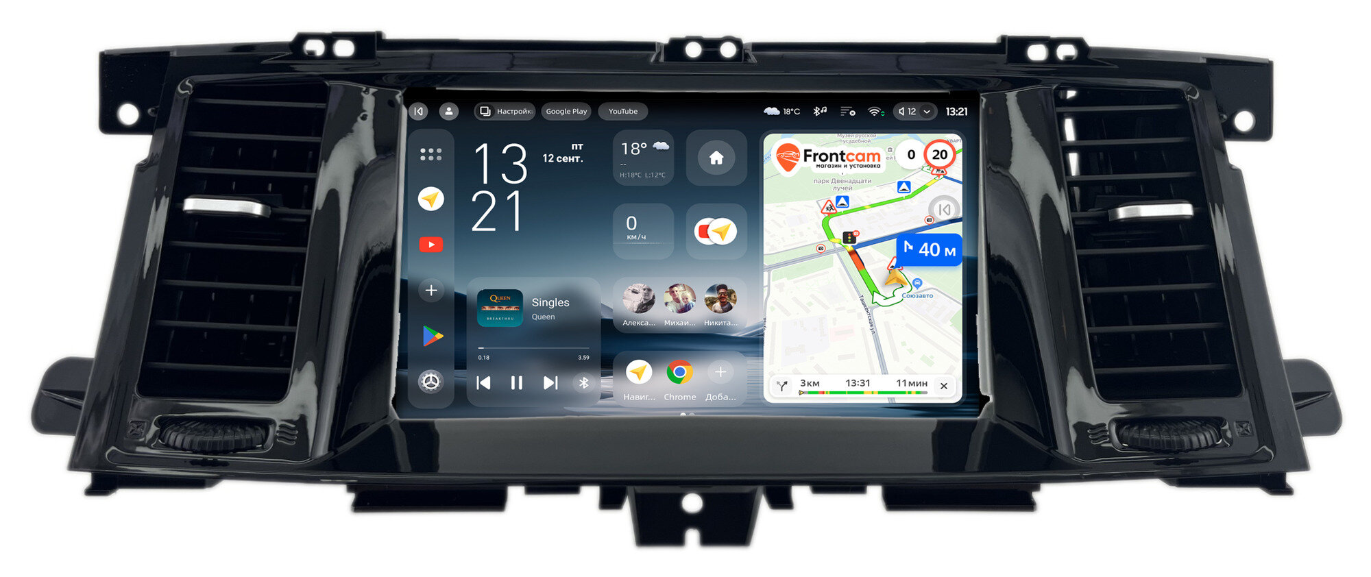 Штатная магнитола Teyes CC4L 4/64 9" RM-9-1655 Nissan Patrol (Y62) 2010-2024 Android 14 (4G-SIM, IPS, AI)