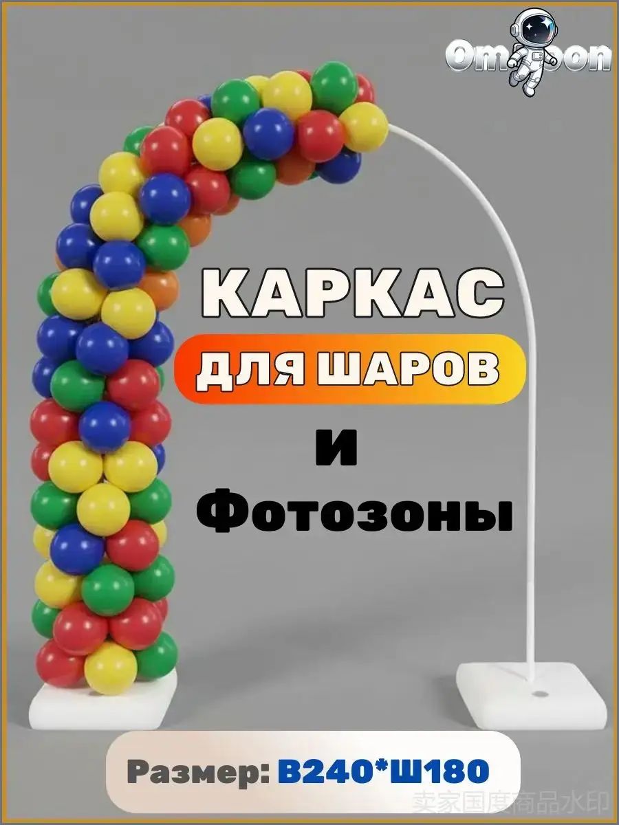 Каркас для фотозоны, подставка для воздушных шаров, свадебная арка 240*180 см. 1 -