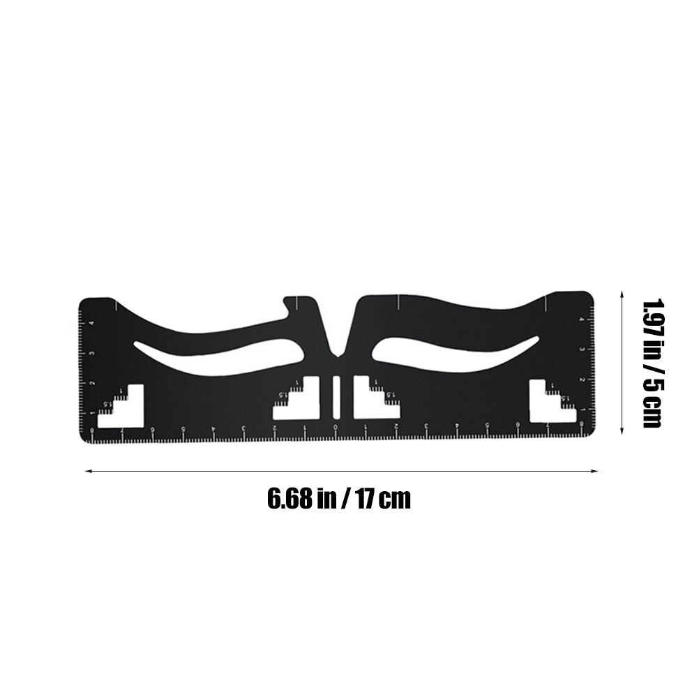 Шаблон Для Бровей Из Высококачественного Материала Чёрного Цвета 17x5cm