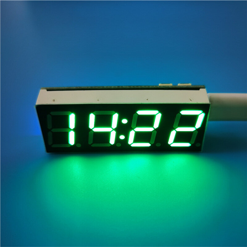 0.56-дюймовые цифровые часы с питанием от USB, регулируемая яркость 8 уровней, зеленый шрифт - онлайн-версия, оранжевый
