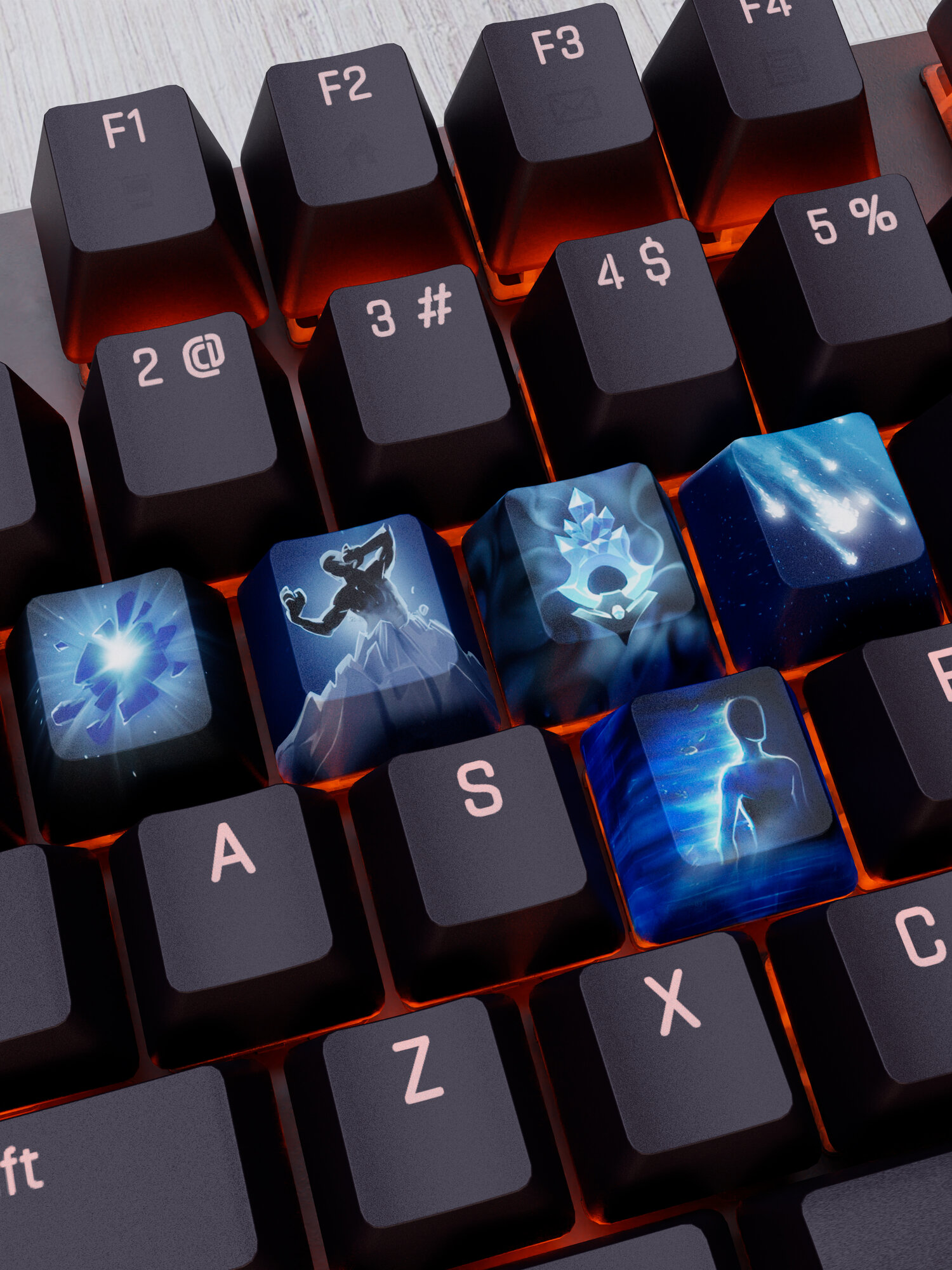 Кейкапы для механической клавиатуры "Кристал Мейден" Дота 2 / "Crystal Maiden" Dota 2 / 5 скиллов