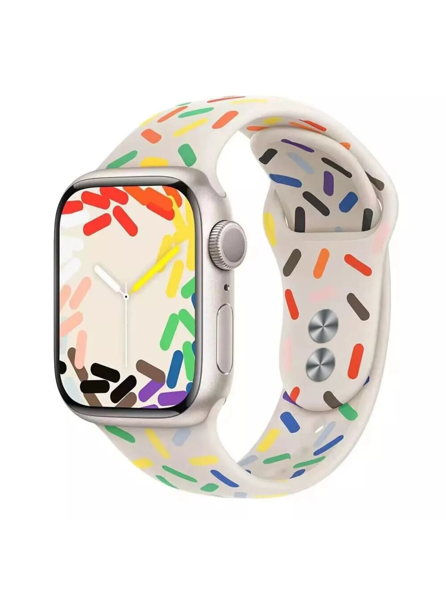 Браслет силиконовый Sport Band Beige Pride для Apple Watch 42/44/45 мм и Ultra 49 мм