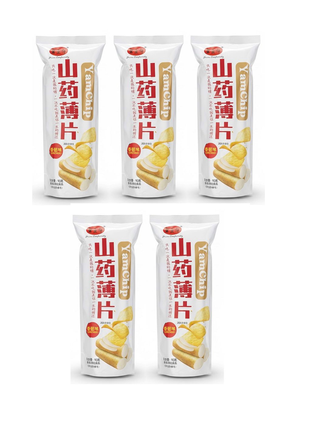 Potato Complacenetly Чипсы зеленый лук, 90 гр, 5 шт