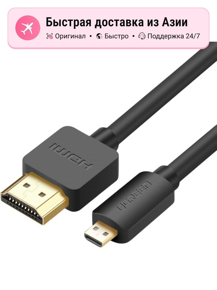 Адаптер UGREEN Mini HDMI, черный, 5m EU, совместимый с камерами Sony