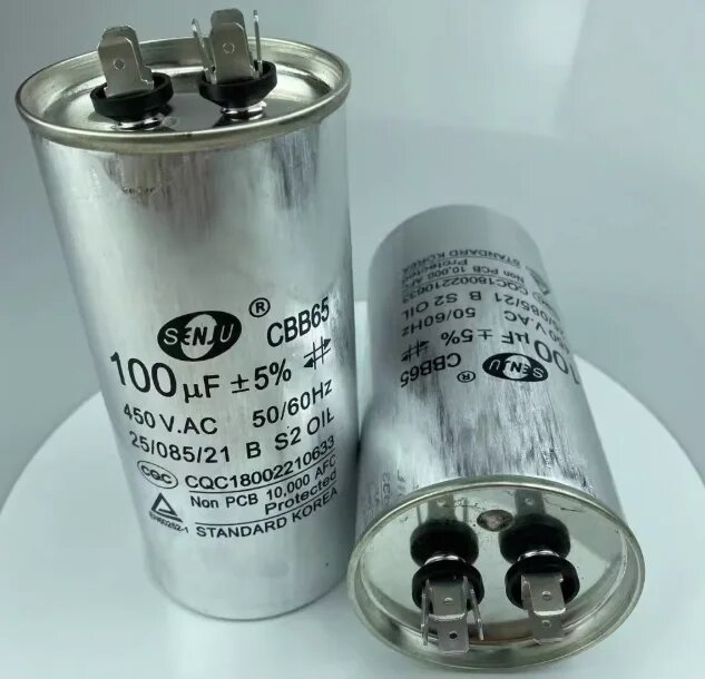Конденсатор CBB65 odoelec 100 мкФ 450В