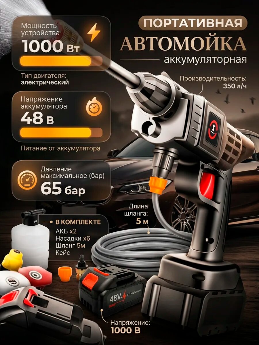 Автомойка ручная аккумуляторная