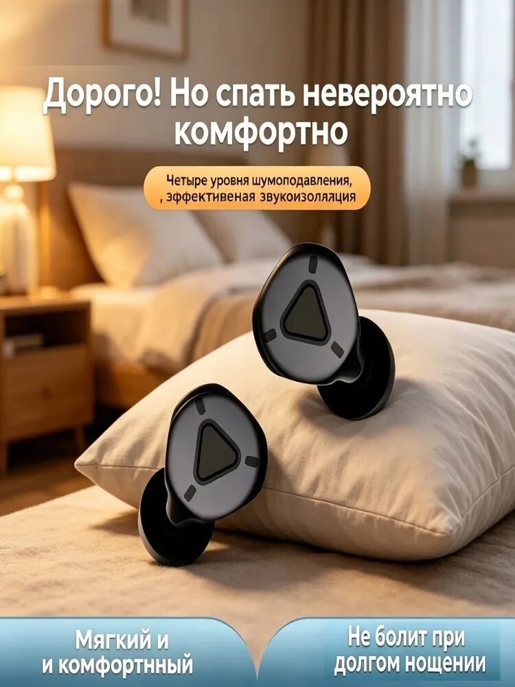 Беруши для сна с усиленным шумоподавлением, с двойным фильтром