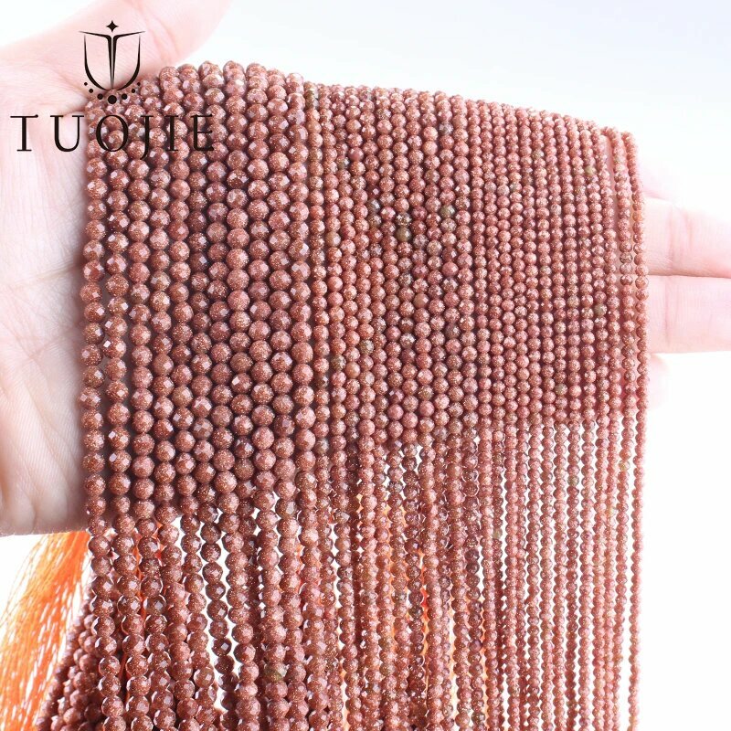 Бусины из авантюрина TUO JIE 2/3/4 мм 2-2.5mm(175pcs), 59Gold sand stone