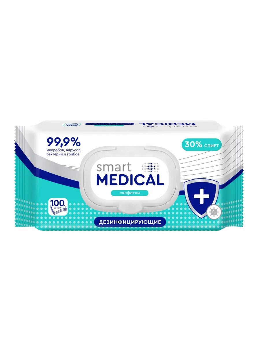 Smart medical салфетки дезинфицирующие 100 шт.