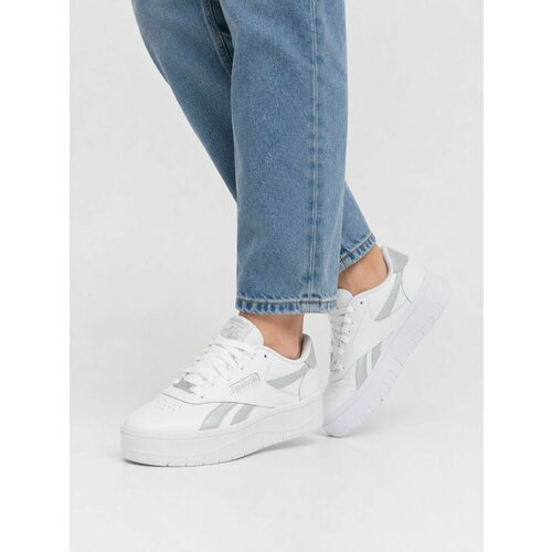 фото Кеды reebok court advance surge w, полнота f (eu)/ на среднюю стопу, размер 9 us, белый/серебряный