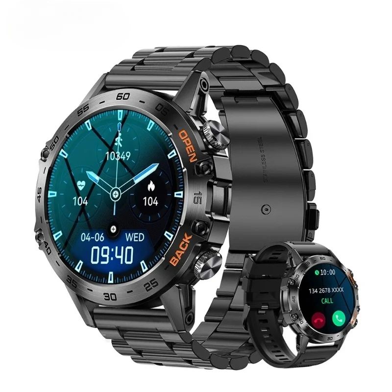 Смарт-часы MELANDA Steel мужские, 1,39 дюйма, водостойкие, IP68 Bluetooth Вызов + спортивный фитнес-трекер монитор здоровья умные часы для Android IOS