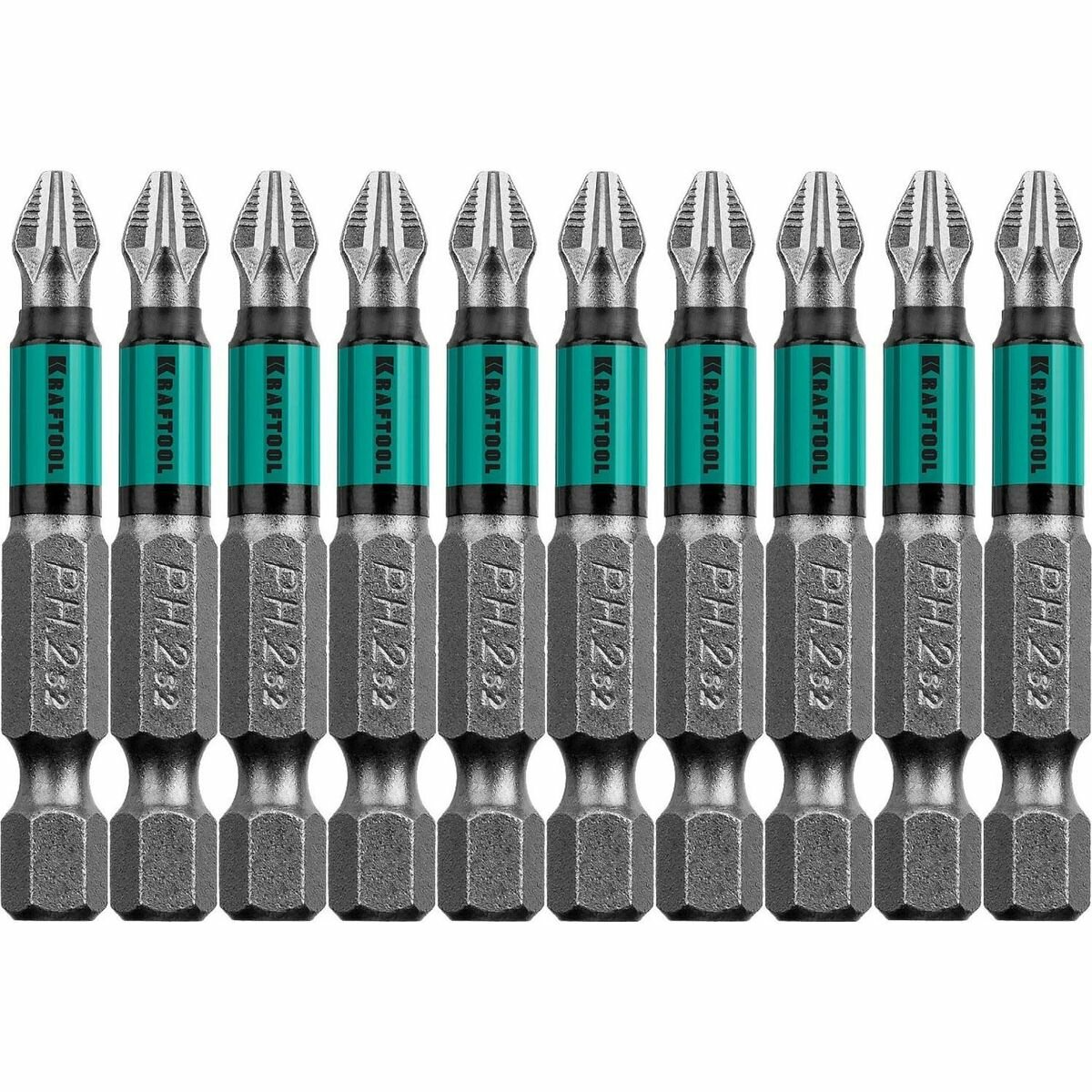 Бита KRAFTOOL Optimum Line PH2, 50 мм, тип E, 10 шт/уп (26122-2-50-10) (1711818)