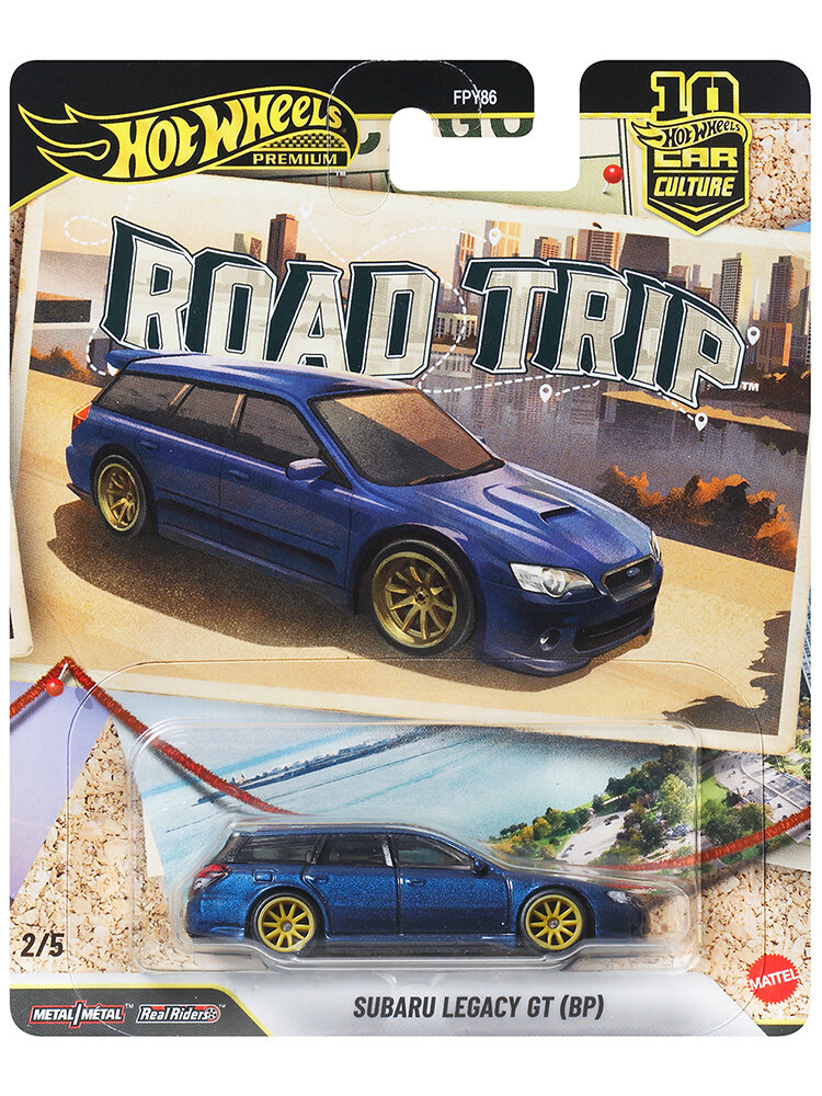 Машинка Mattel Hot Wheels 2026 FPY86 Road Trip - Subaru Legacy GT (BP)