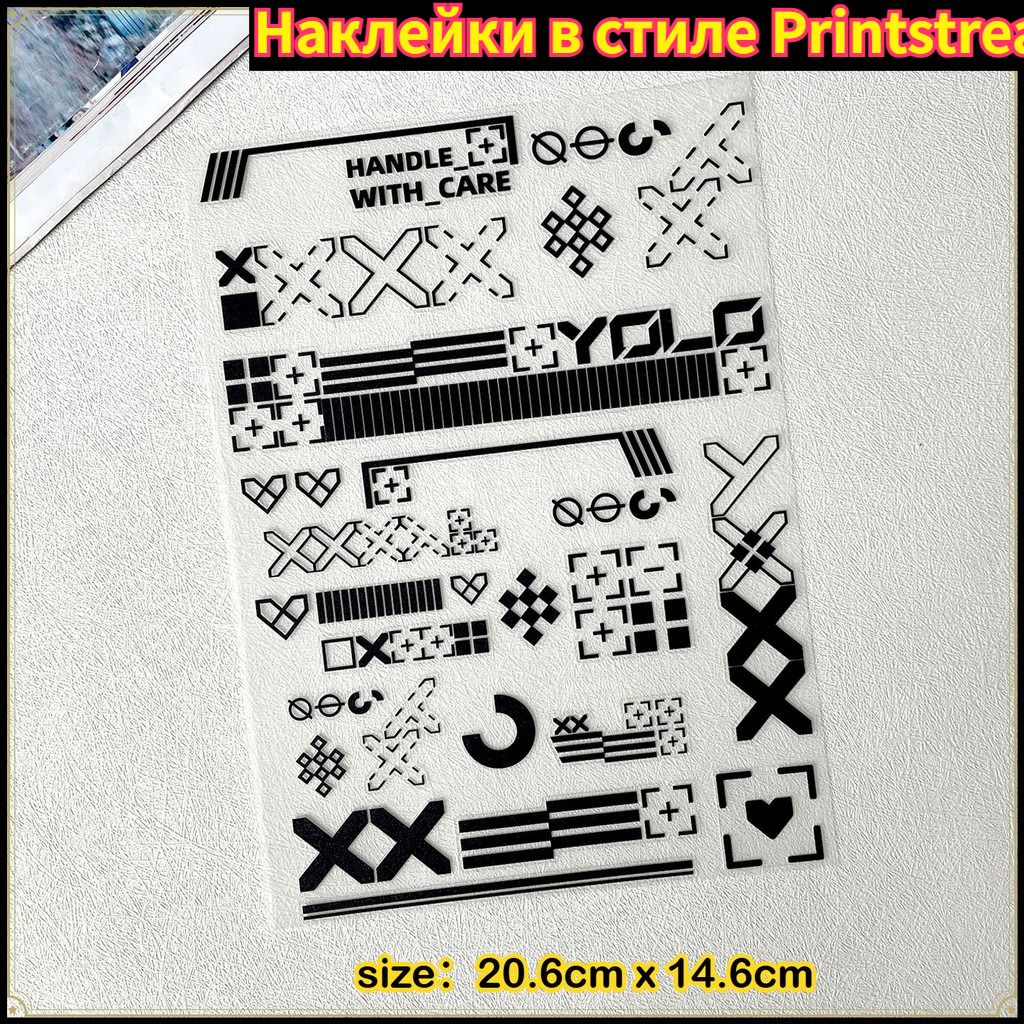 Виниловые Наклейки В Стиле Printstream, Киберпанк Декор Для Мотоцикла, Корпуса ПК, Шлема, Электросамоката